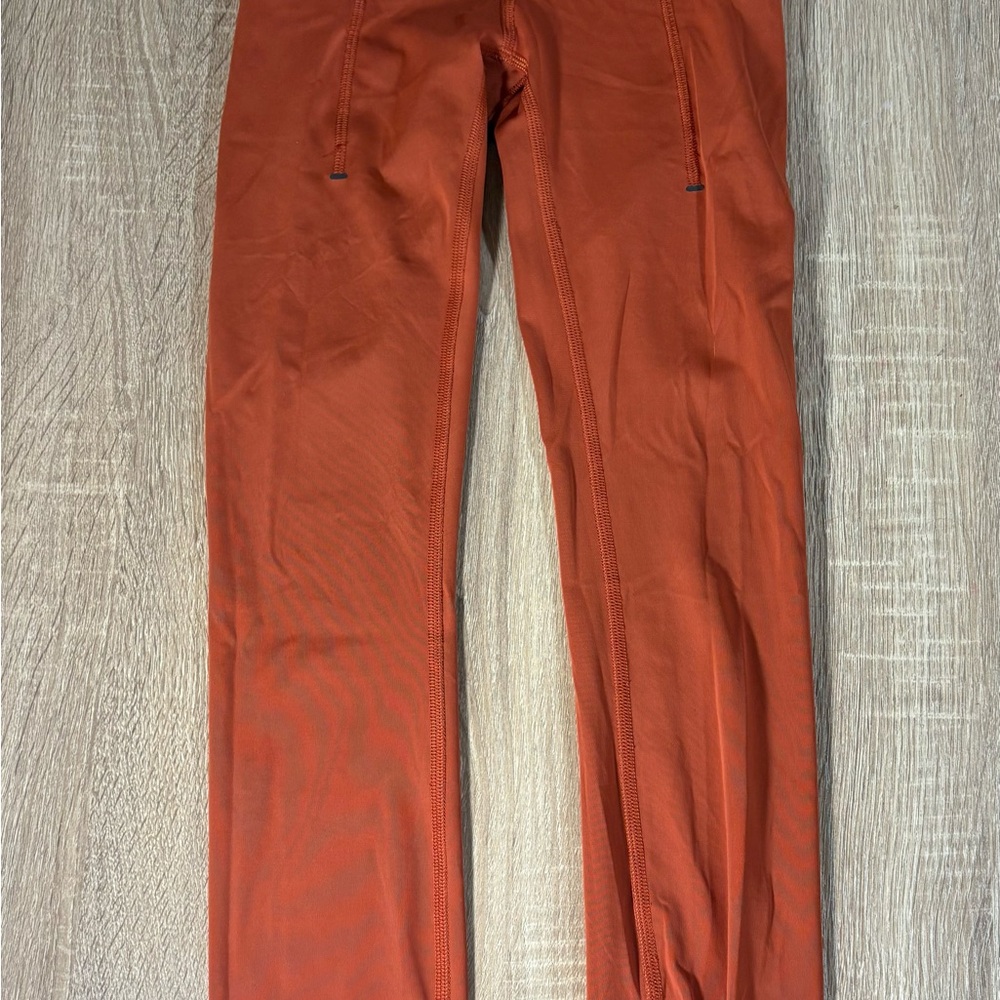 Lululemon Athletica Orange Leggings with Pockets